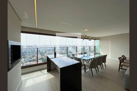 Varanda Integrada de apartamento à venda com 3 quartos, 142m² em Brooklin Novo, São Paulo