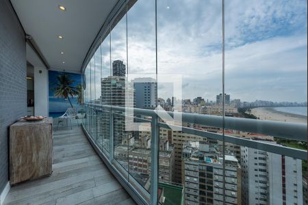 Varanda de apartamento para alugar com 1 quarto, 75m² em Pompéia, Santos