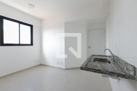Sala / Cozinha de apartamento para alugar com 1 quarto, 27m² em Vila Curuçá, São Paulo