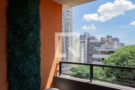 Varanda da Sala de apartamento para alugar com 1 quarto, 34m² em Perdizes, São Paulo