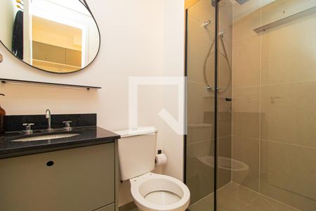 Banheiro de kitnet/studio para alugar com 1 quarto, 21m² em Bela Vista, São Paulo