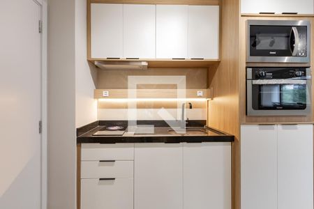 Cozinha de kitnet/studio à venda com 1 quarto, 25m² em Campo Belo, São Paulo