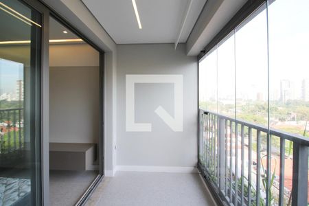 Varanda Quarto de kitnet/studio para alugar com 1 quarto, 29m² em Indianópolis, São Paulo