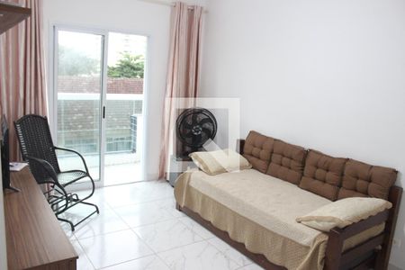 Sala de apartamento para alugar com 1 quarto, 53m² em Centro, São Vicente