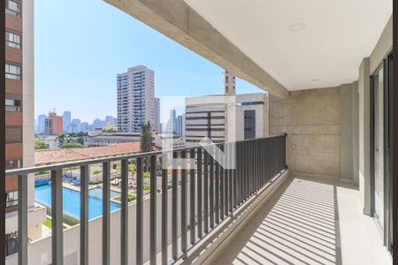 Varanda da Sala de apartamento para alugar com 3 quartos, 160m² em Jardim das Acacias, São Paulo