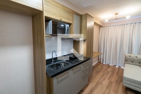 Cozinha de kitnet/studio para alugar com 1 quarto, 27m² em Mirandópolis, São Paulo