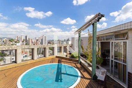 Varanda  de apartamento à venda com 1 quarto, 92m² em São Pedro, Belo Horizonte