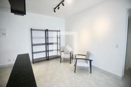 Sala de apartamento para alugar com 3 quartos, 90m² em Vila Alzira, Guarujá