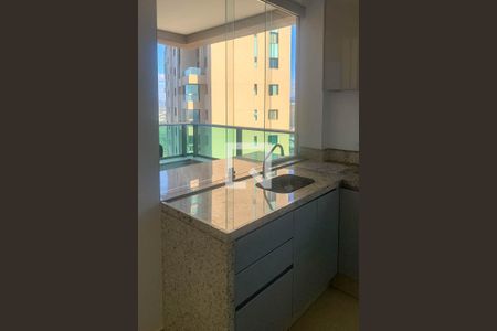 Cozinha de apartamento para alugar com 1 quarto, 55m² em Vila Castela, Nova Lima