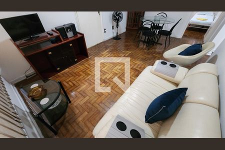 Detalhe Sala de apartamento para alugar com 2 quartos, 70m² em Aparecida, Santos