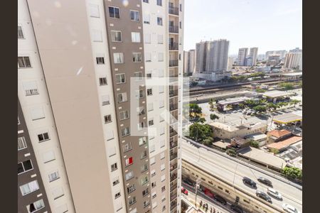Sala/Cozinha - Vista de apartamento para alugar com 1 quarto, 26m² em Belenzinho, São Paulo