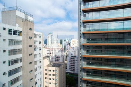 Vista da Varanda da Sala/Quarto de kitnet/studio à venda com 1 quarto, 35m² em Consolação, São Paulo