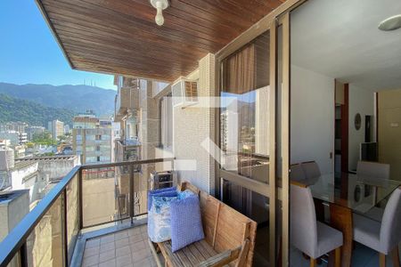 Varanda da Sala de apartamento à venda com 1 quarto, 55m² em Leblon, Rio de Janeiro