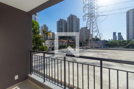 Varanda  de apartamento à venda com 1 quarto, 27m² em Campo Belo, São Paulo