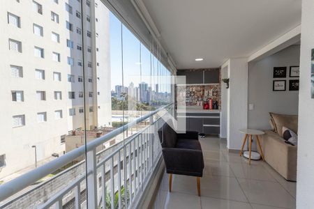 Varanda da sala de apartamento à venda com 3 quartos, 68m² em Centro, Diadema