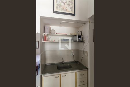 Cozinha de apartamento à venda com 1 quarto, 29m² em República, São Paulo