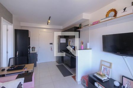 Sala e cozinha de apartamento à venda com 1 quarto, 32m² em Jardim da Glória, São Paulo