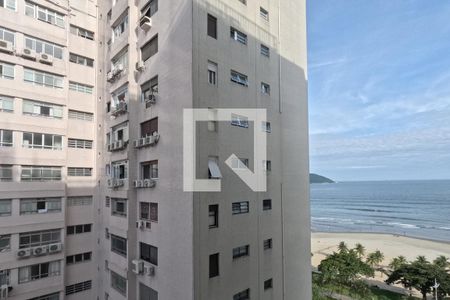 Sala - Vista de apartamento para alugar com 3 quartos, 110m² em Gonzaga, Santos