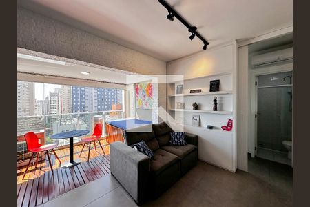 Sala de apartamento para alugar com 1 quarto, 41m² em Cidade Monções, São Paulo