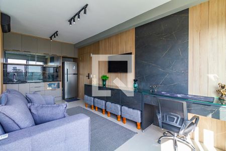 Sala/Cozinha de apartamento para alugar com 1 quarto, 46m² em Pinheiros, São Paulo