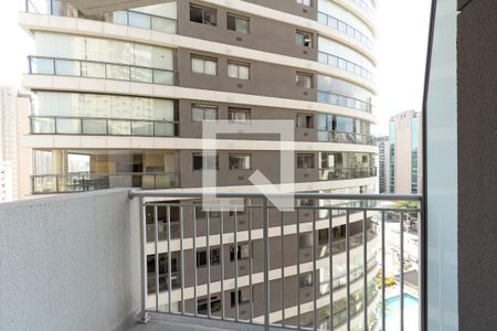 Varanda da Sala de apartamento para alugar com 1 quarto, 26m² em Vila Nova Conceição, São Paulo