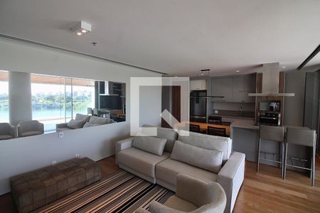 Sala de apartamento para alugar com 1 quarto, 130m² em Barra da Tijuca, Rio de Janeiro