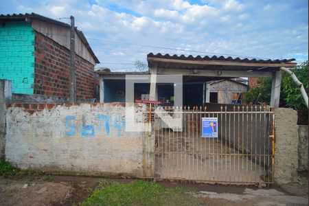 Fachada plaquinha  de casa à venda com 2 quartos, 98m² em Canudos, Novo Hamburgo