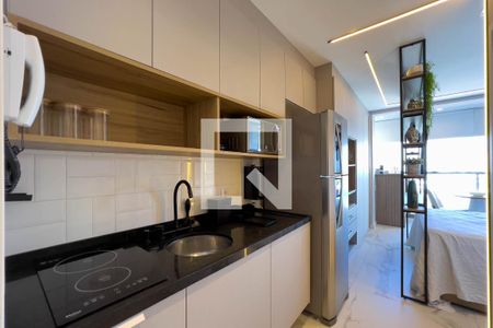 Cozinha de apartamento para alugar com 1 quarto, 25m² em Vila Mariana, São Paulo