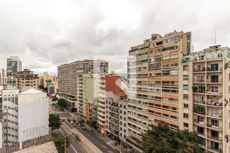 Varanda - Vista de apartamento à venda com 1 quarto, 46m² em Campos Elíseos, São Paulo