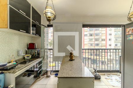 Cozinha de apartamento à venda com 2 quartos, 59m² em Campos Elíseos, São Paulo