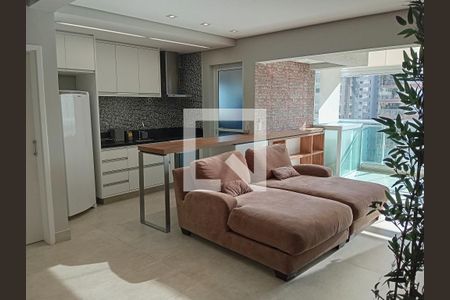 Sala de Estar de apartamento à venda com 1 quarto, 83m² em Campo Belo, São Paulo