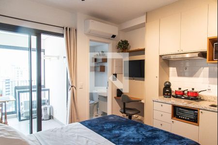 Sala quarto e cozinha de apartamento para alugar com 1 quarto, 23m² em Vila Mariana , São Paulo