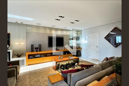 Sala  de apartamento à venda com 4 quartos, 220m² em Funcionários, Belo Horizonte
