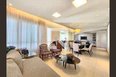 Sala de apartamento à venda com 4 quartos, 126m² em Vila da Serra, Nova Lima