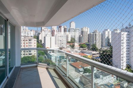 Varanda da sala de apartamento para alugar com 4 quartos, 220m² em Aclimação, São Paulo