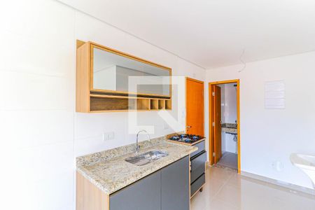 Cozinha de kitnet/studio para alugar com 1 quarto, 23m² em Jardim Caravelas, São Paulo