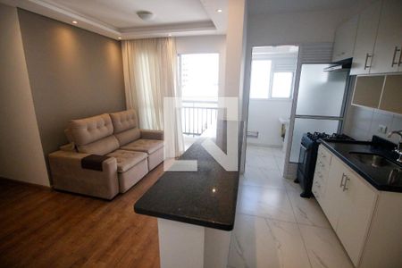 Sala e Cozinha de apartamento para alugar com 2 quartos, 49m² em Parque Reboucas, São Paulo