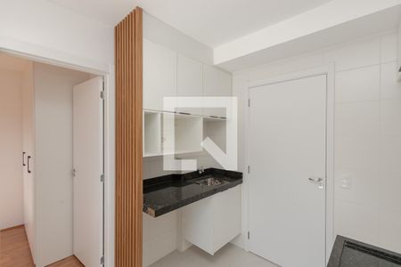 Cozinha de apartamento à venda com 1 quarto, 32m² em Jardim Caravelas, São Paulo