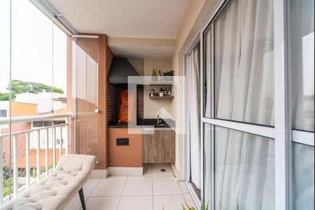 Varanda Gourmet de apartamento à venda com 2 quartos, 53m² em Vila Alzira, Santo André