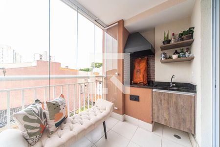 Varanda Gourmet de apartamento à venda com 2 quartos, 53m² em Vila Alzira, Santo André