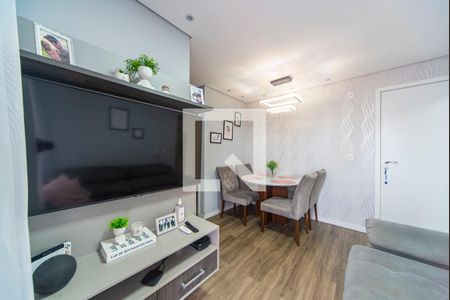 Sala de apartamento à venda com 2 quartos, 53m² em Vila Alzira, Santo André
