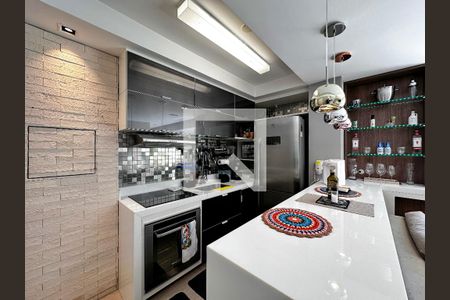 Sala//Cozinha de apartamento para alugar com 1 quarto, 58m² em Brooklin Paulista, São Paulo