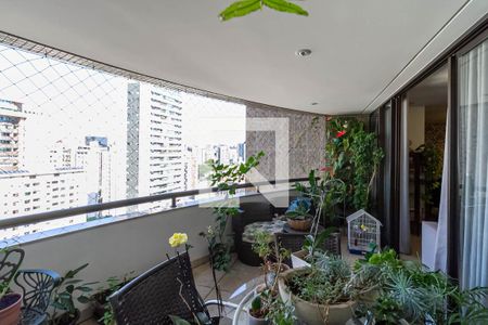 Varanda da sala  de apartamento à venda com 4 quartos, 284m² em Funcionários, Belo Horizonte