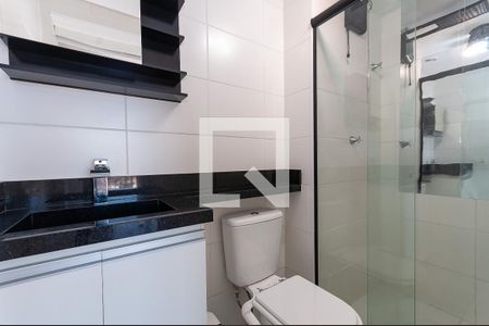 Banheiro da Suíte de apartamento à venda com 1 quarto, 30m² em Bom Retiro, São Paulo