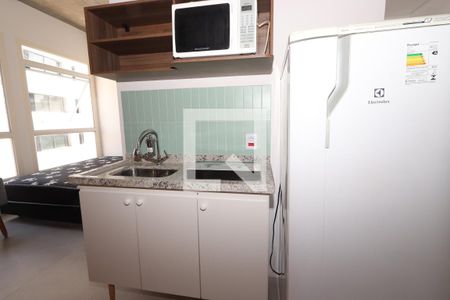 Estúdio - cozinha de kitnet/studio para alugar com 1 quarto, 24m² em Centro Histórico de São Paulo, São Paulo