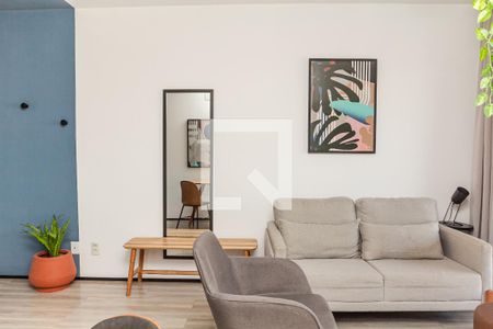 Sala/Cozinha de apartamento à venda com 1 quarto, 49m² em Indianópolis, São Paulo