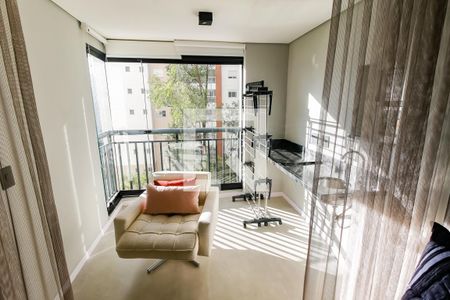 Varanda da Sala de apartamento para alugar com 2 quartos, 54m² em Vila Andrade, São Paulo