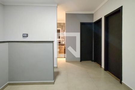 Sala de casa de condomínio para alugar com 2 quartos, 55m² em Caiçara, Praia Grande
