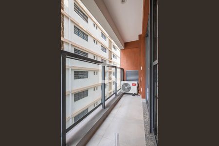 Sala/Cozinha - Varanda de apartamento para alugar com 1 quarto, 31m² em Jardim Paulista, São Paulo