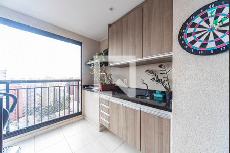 Varanda Gourmet de apartamento à venda com 4 quartos, 236m² em Vila Gilda, Santo André